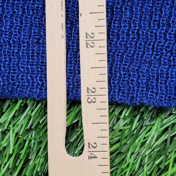 Vintage 80s MOD Sweater Womens S/M 18x23 Blue - Picture 9 of 9